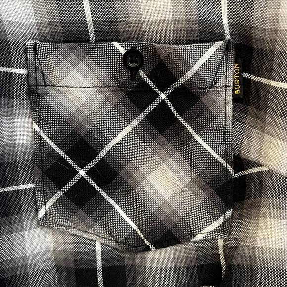 Burton | Black + Gray Plaid Button Down - Picture 4 of 7
